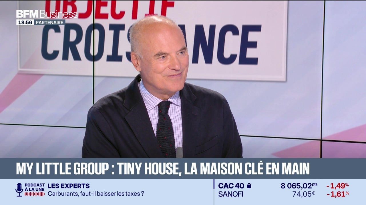 Renaud Dutreil, associé de My Little Group, sur le plateau d'Objectif Croissance sur BFM Business
